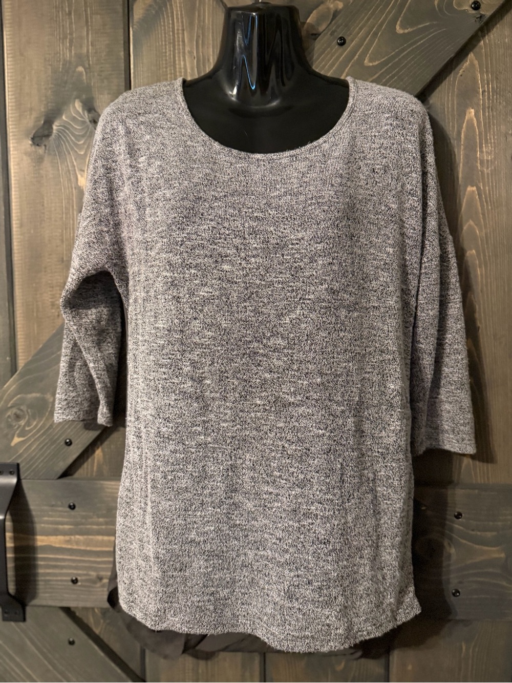 Buckle BKEred Womens Gray Top Sz. XSmall Cross Over Draped Sheer